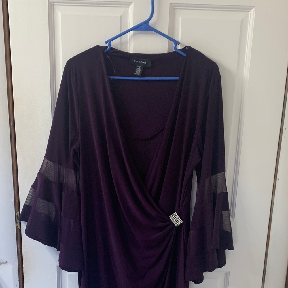 R & M Richards Purple Midi Dress